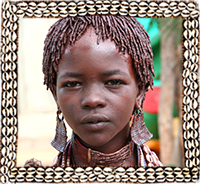Hamar girl from Omo Valley